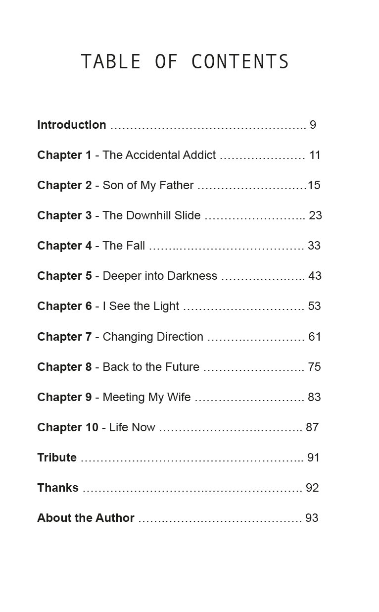 Rock Bottom - Table of Contents